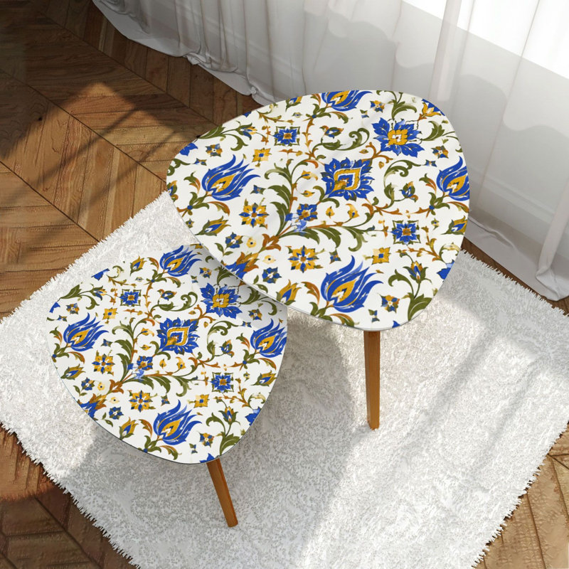 Ensemble de 2 tables basses gigognes Triangle