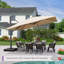 Parasol carré en porte-à-faux 12 pi Najai, sans base, beige-1445309207