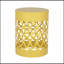 Table d'appoint extérieure en métal, ensemble de 2, cylindrique, en fer découpé, revêtement en poudre, 35 x 35 x 45,7 cm