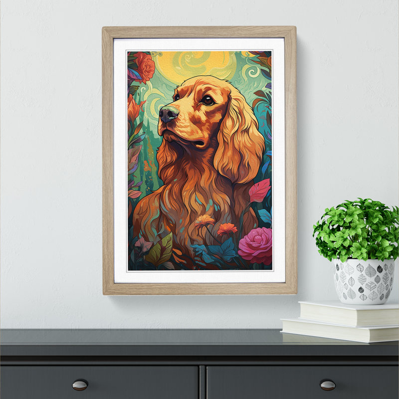 Single Picture Frame Print on Wood, Oak Framed, 64cm H x 46cm W