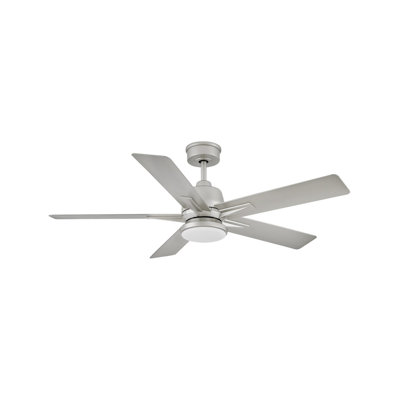 Ventilateur de plafond standard à DEL à 5 pales de 52 po avec télécommande et ensemble d'éclairage inclus