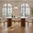 71" Modern Dining Table Set With 6 Pieces Dining Chairs