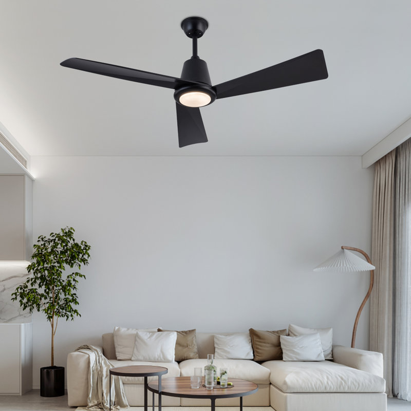 Ventilateur de plafond moderne à intensité variable avec télécommande, H 21,65 po x l 42 po