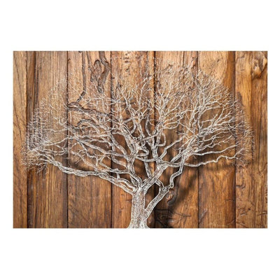 Murale arbre de vie Dastyn sur fond en bois