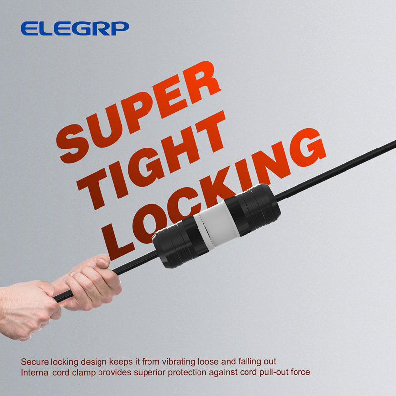 ELEGRP 30-Amp Black and White Single Outlet