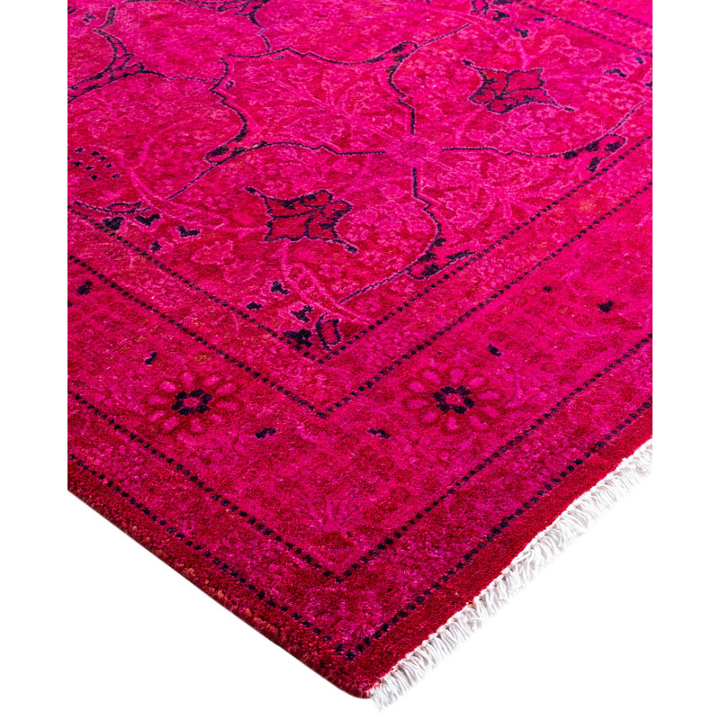 Overdyed One-of-a-Kind 2' 6" X 16' 1" Hand Knotted Area Rug