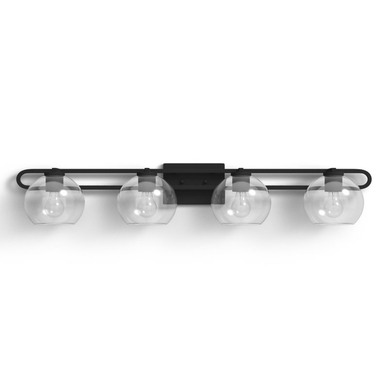Eveline 4 - Light Dimmable Vanity Light, Midnight Black, 4, 7.63"H x 40"W x 8.38"D