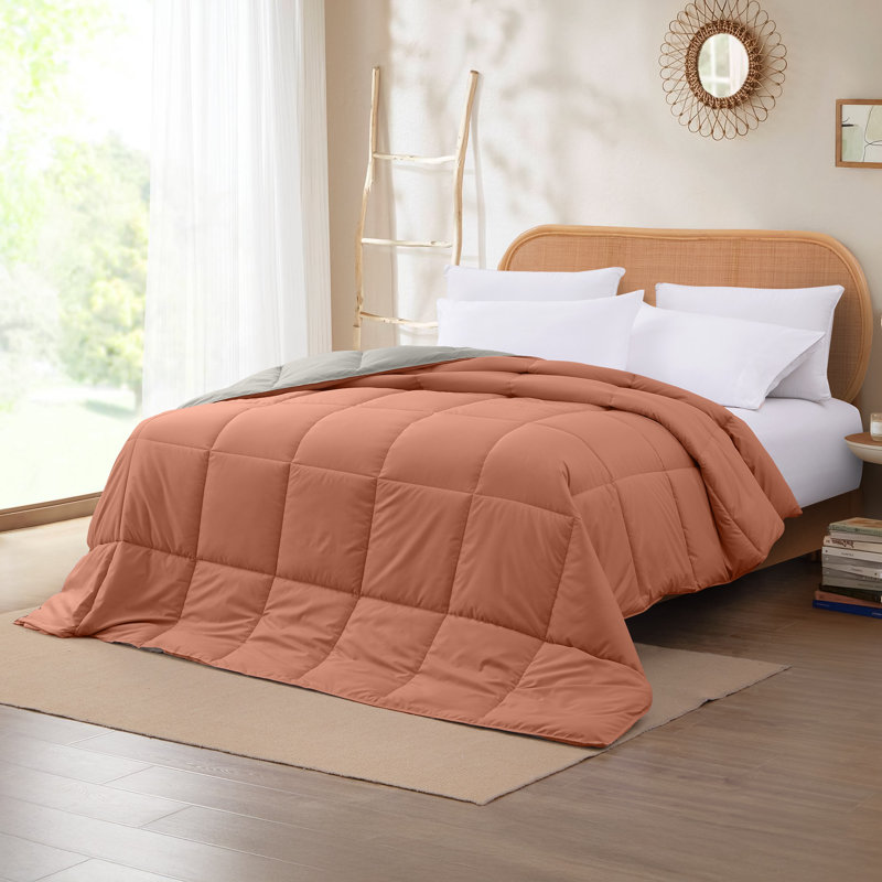 Modern Threads Sanctuary by PCT Down Alternative Microfiber Quilted Reversible Comforter & Duvet Insert - Soft, Comfortable Alternative to Goose Down - Bedding for All Seasons