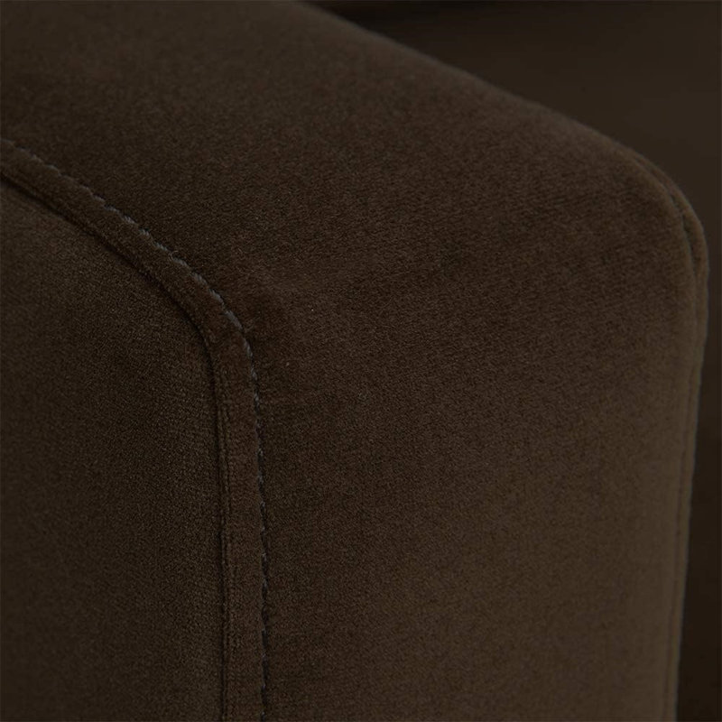 Fauteuil de salon en tissu de microfibre de style moderne Mid-Century, Brun