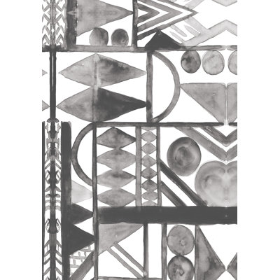 Abstract Grey Shapes - Painting Print