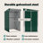 vidaXL Storage Shed Wall-mounted Garden Shed for Backyard Galvanized Steel-87784643