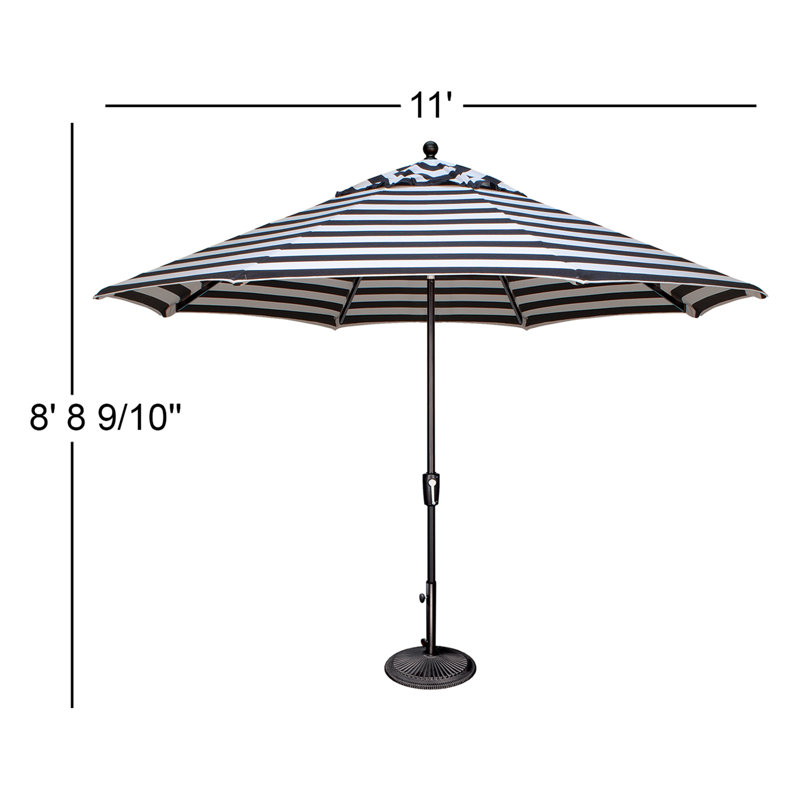 Parasol de marché 132 po Chaz Abelina, Noir