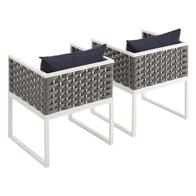 Chaise de salle à manger d'extérieur Stance Aluminium, Marine