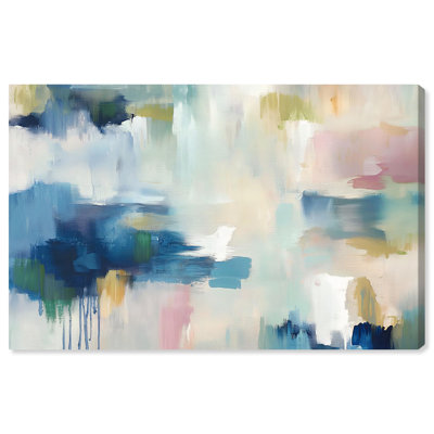 Art Remedy, tons froids, toile abstraite, pervenche pâle I
