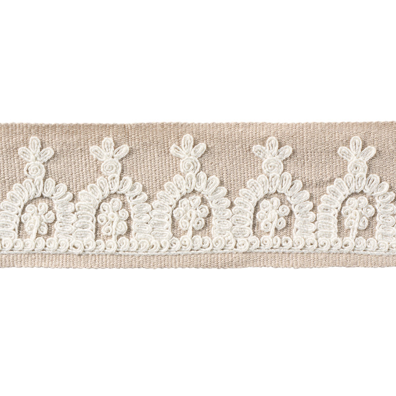 Noelia Embroidered Tape, Natural