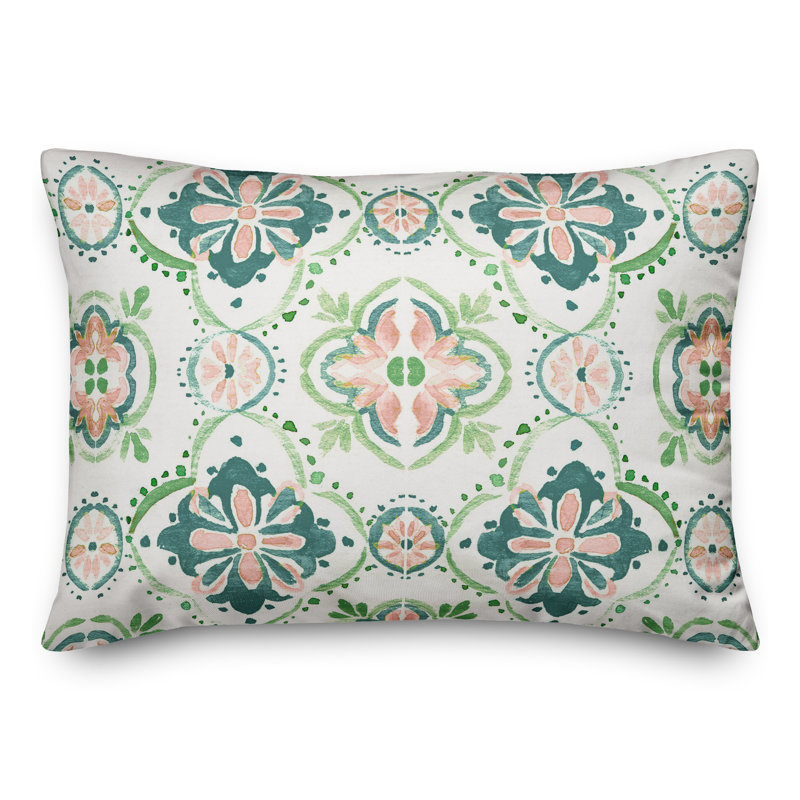Floral Outdoor Throw Pillow