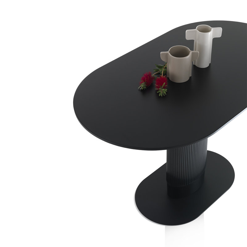 Bonell Oval Dining Table, Black