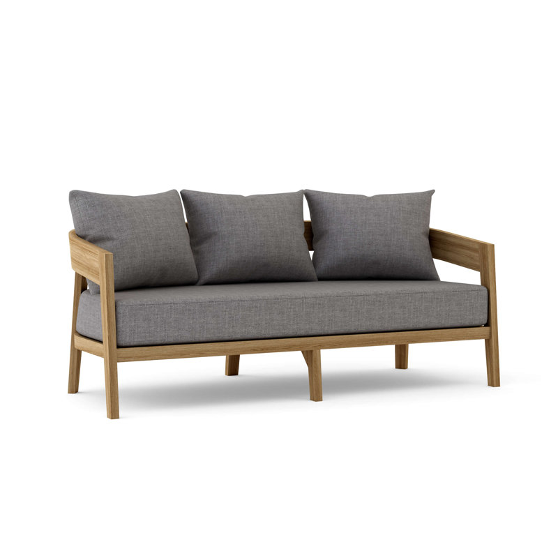 Toscana Outdoor 3 - Seat Patio Sofa, Light Gray