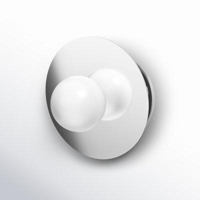 Allegra Single Light Glass Steel Dimmable Flush Mounted Sconce
