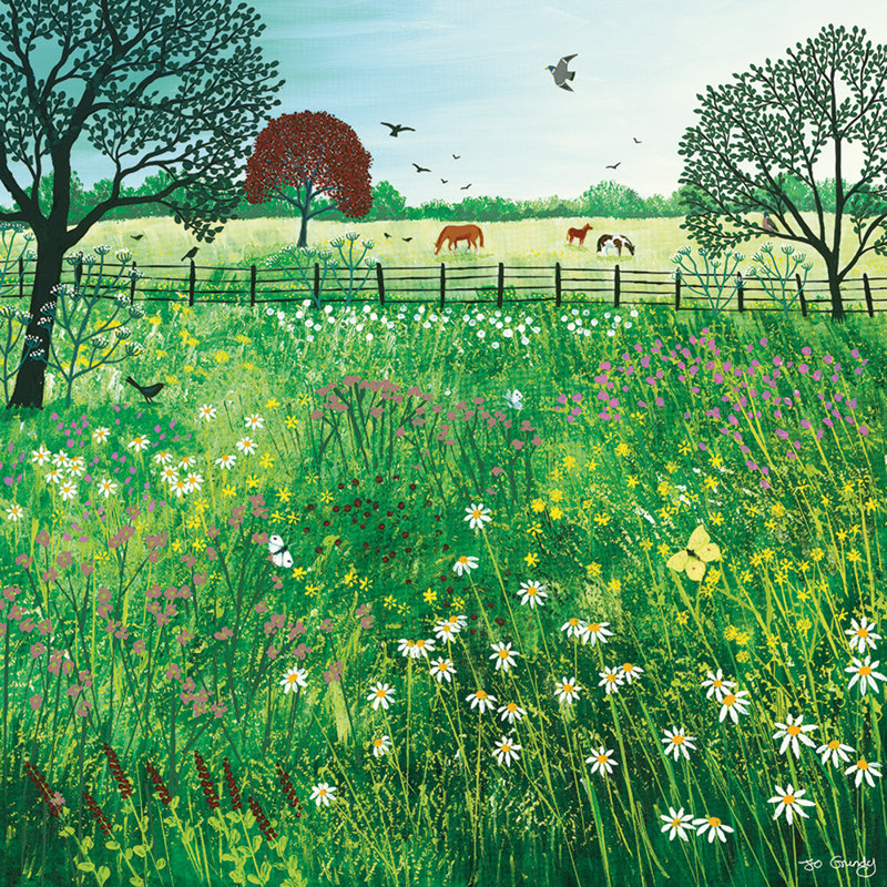 Summer Grazing by Jo Grundy - Wrapped Canvas Print, 85 cm H x 85 cm W