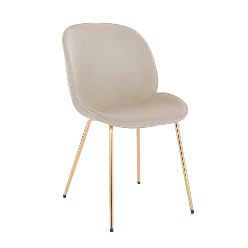 Lotus Gold Chair Blue Velvet, Beige