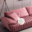 Coussin modulaire 100% polyester rose et noir