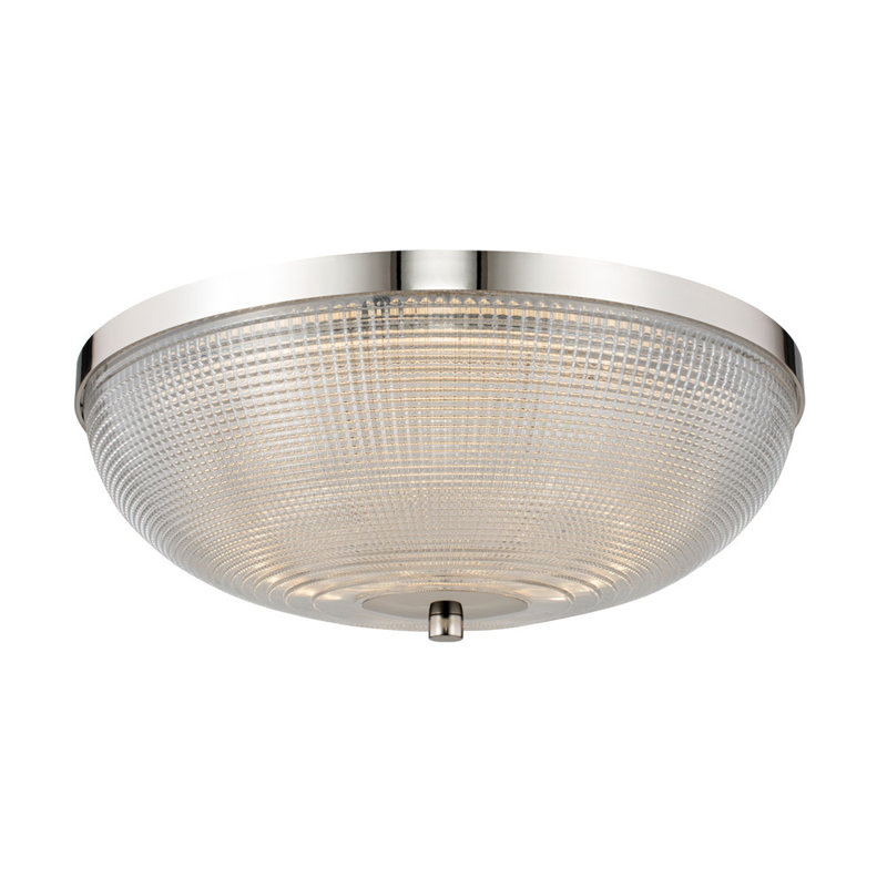 Plafonnier encastré en nickel poli Portland 1 LT Portland, Nickel poli