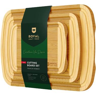 Gourmet Edge 3-Piece Bamboo Cutting Board Set & Reviews
