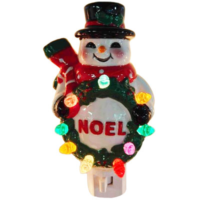 6" Noel Snowman Night Light