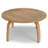 Payton 34"W Solid Wood Contemporary Round Coffee Table with Wide, Slightly Raised Edge