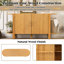 Buffet 59 po cannelé avec tablettes incurvées et rangement réglable-1756267591