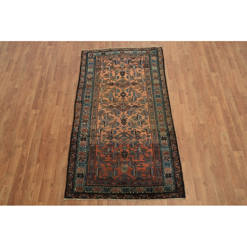 Tapis en laine à motif géométrique 3 x 6