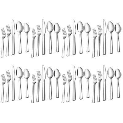 40 Pcs Flatware Cutlery Set, Dishwasher Safe