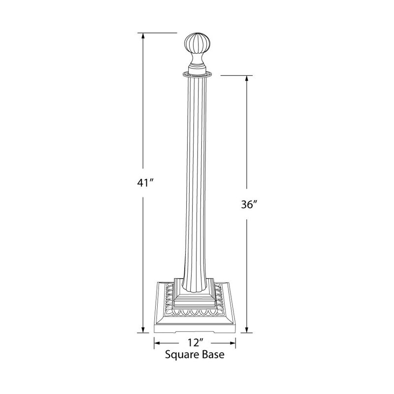 Produits architecturaux par Outwater L.L.C. H 41 po x l 13,75 po