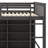 Jimmya Loft Bed with 8 Open Storage Shelves and Built-in Ladder-1494766788-1494766841