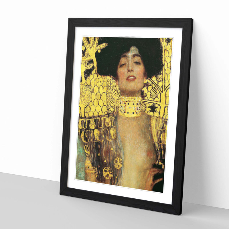Judith by Gustav Klimt - Framed Print, Black