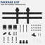 36"/52"/72" Bi-Folding Sliding Barn Door Hardware Kit for 2/4 Doors, Heavy Duty Bi Fold Barn Door Hardware Track Kit-117789054