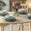 Table de salle à manger pliante de 35 po pour les petits espaces, pieds en bois massif, couleur chêne, différentes occasions en chêne, s'utilise dans les espaces
