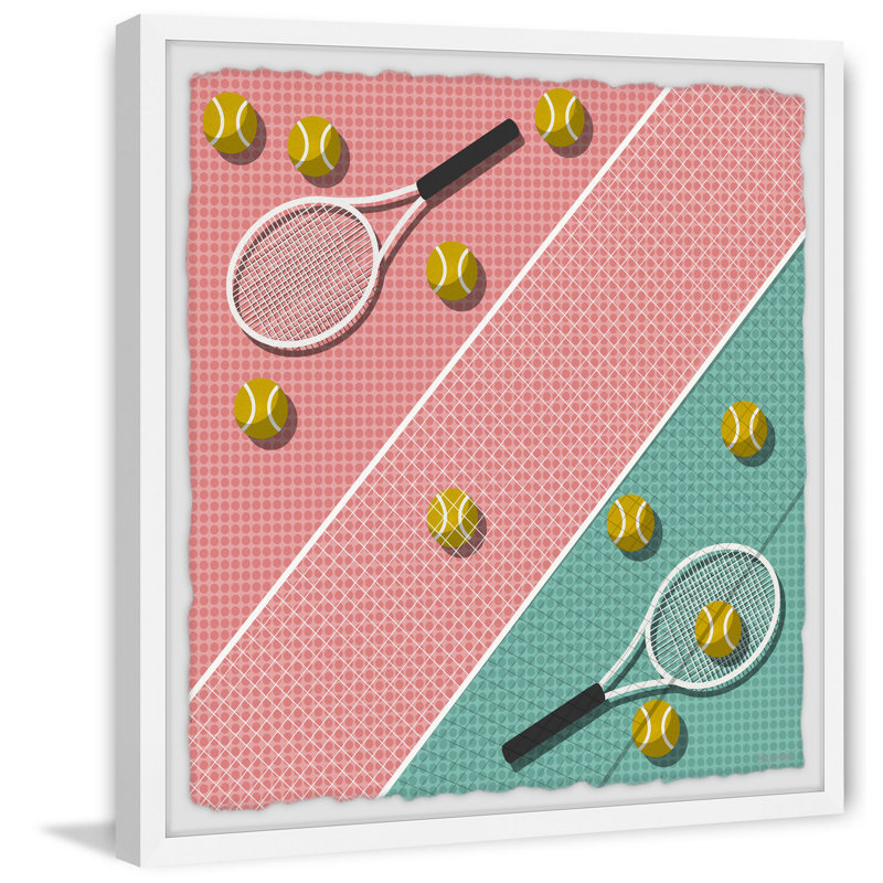Levan Tennis Balls, reproduction encadrée, H 18 po x l 18 po x 1,5 po