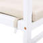 Chaise d'extérieur pour 2 personnes en bois avec dossier en corde, coussin imperméable, support de poids de 400 lb, fixation du coussin lavable à la machine, conception ergonomique confortable, s'adapte au balcon