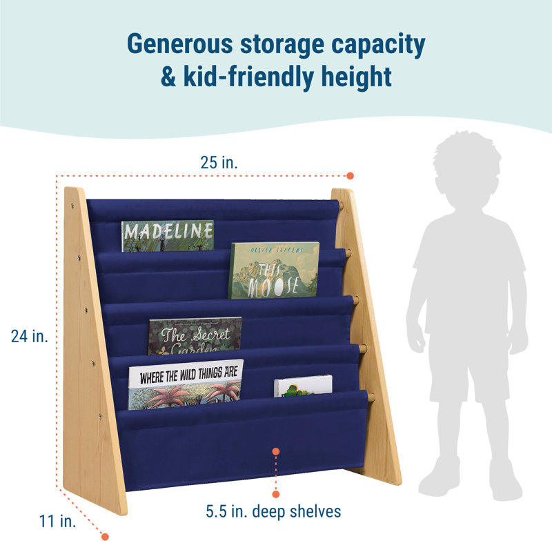 Bibliothèque pour enfants Wildkin, Naturel / bleu