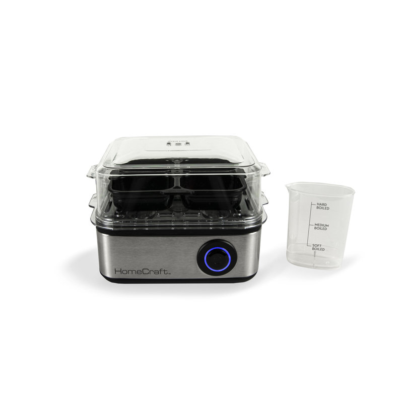 Stainless Steel 8-Egg Cooker with Buzzer