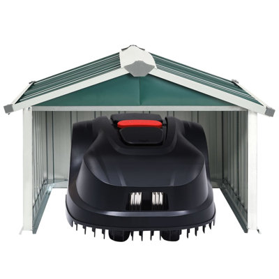 Tuckahoe Garden Robot Lawnmower Shed 92 x 97 x 63 cm Galvanised Steel