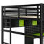 Lit mezzanine en bois avec bureau-185885964
