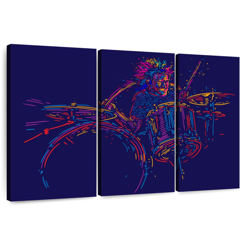 Abarca Abstract Drummer, 42" H x 65" W
