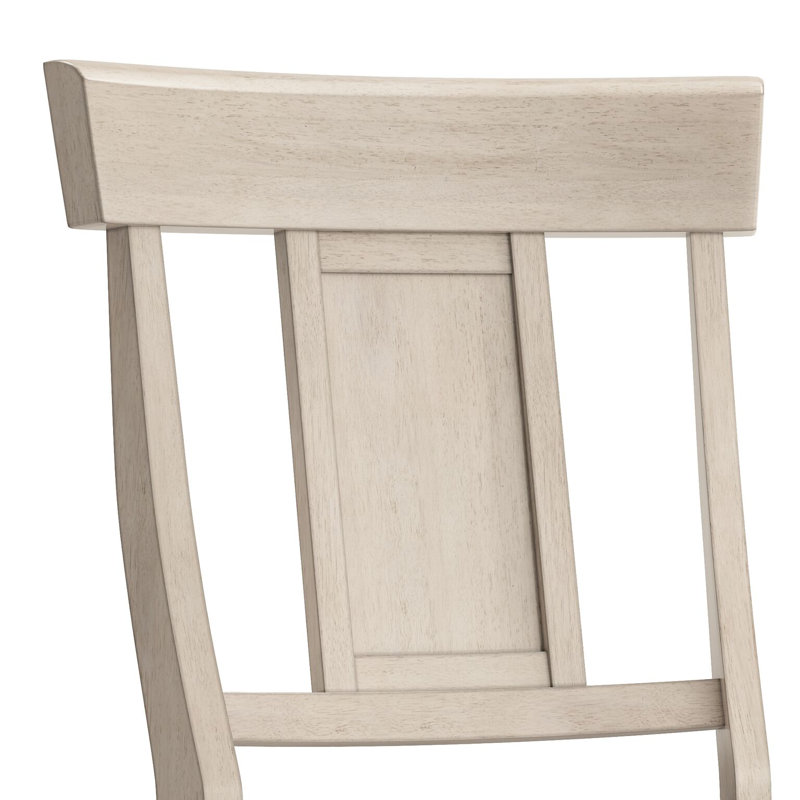 Fortville Solid Wood Counter/Bar Stool, Antique White, Counter Stool (24.21" Seat Height)