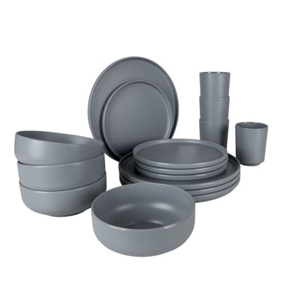 Meahan 16 Piece Melamine Dinnerware Set - Service for 4