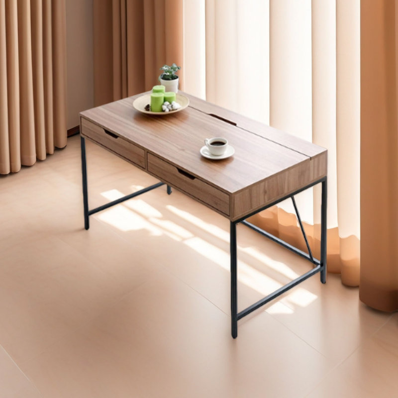 Bureau simple et moderne à double tiroir, H 29,92 po x l 39,37 po x P 23,62 po