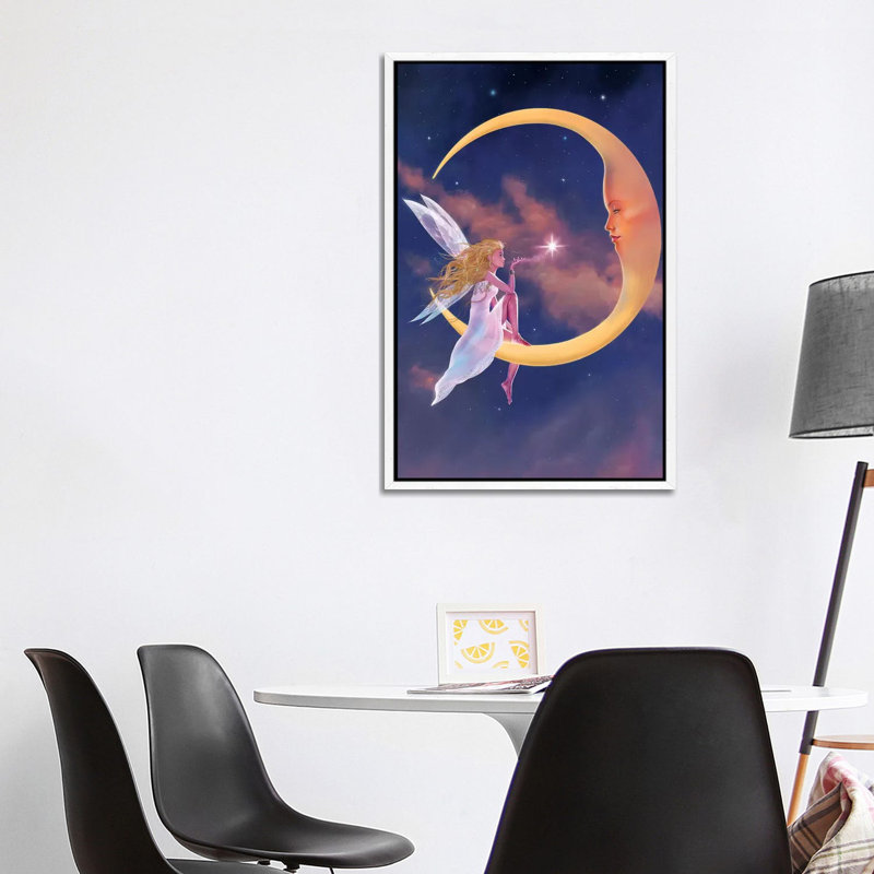Star Kiss by Vincent Hie - Print on Canvas, 101.6 cm H x 66.04 cm W, White Framed