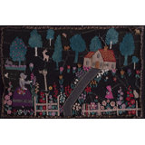 Antique Applique America Flat Weave Quilted Rug